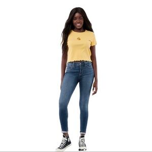 Hollister Mid Rise Super Skinny Med Wash Jeans 1R